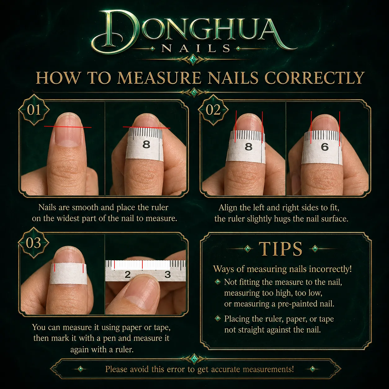 How to measure press-on nails — width and length guide